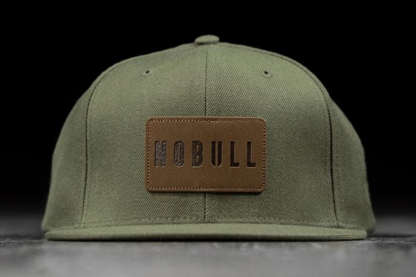 Chapeaux Nobull Plates-brim Snapback Homme Vert Olive | 3TQ0LOJIZ