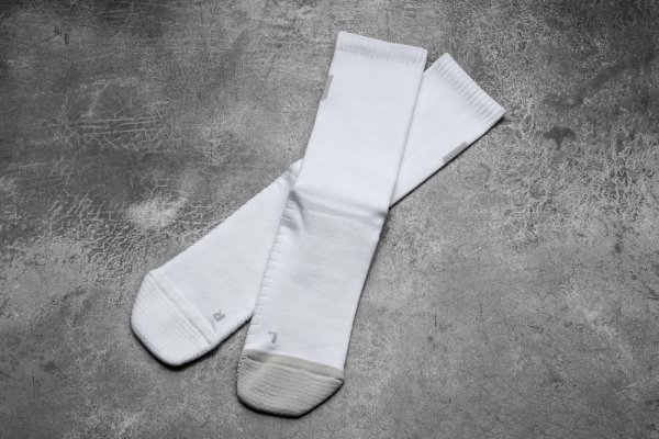 Chaussettes Nobull Crew Sock Homme Blanche | EAFSRQIHV