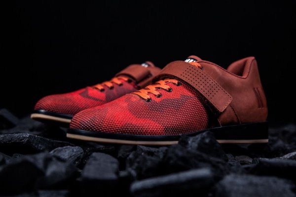 Chaussures Haltérophilie Nobull Fire Lifter Homme Rouge Camouflage | R5VZKOFXY
