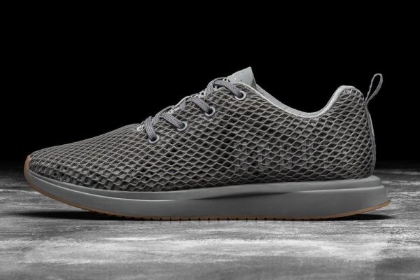 Chaussures Running Nobull Concrete Mesh Runner Homme Grise Foncé | 8FROSB58G