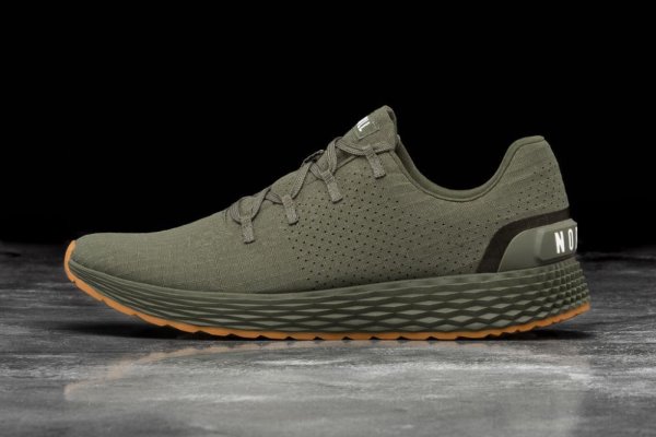 Chaussures Running Nobull Gum Ripstop Runner Homme Vert Olive | G76ZBWM6F