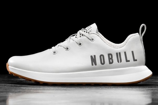 Chaussures de Golf Nobull Cuir Golf Shoe Homme Blanche | RQMRG9EPQ