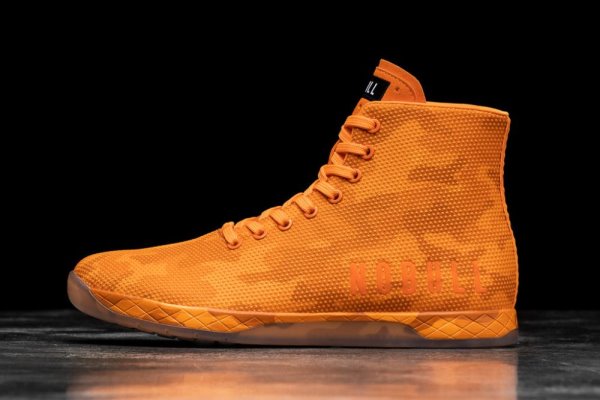 Chaussures de Sport Nobull High-top Trainer Homme Orange Camouflage | LAPFVGJSZ