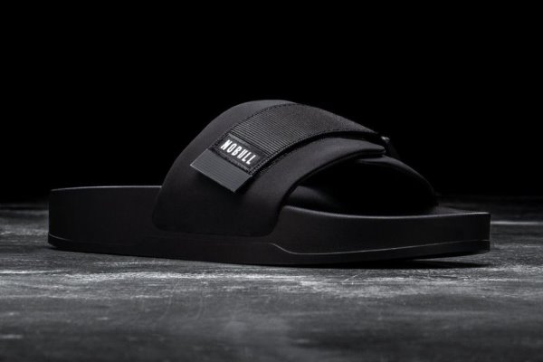 Claquette Nobull Adjustable Claquette Homme Noir | HWXRSZ8RT