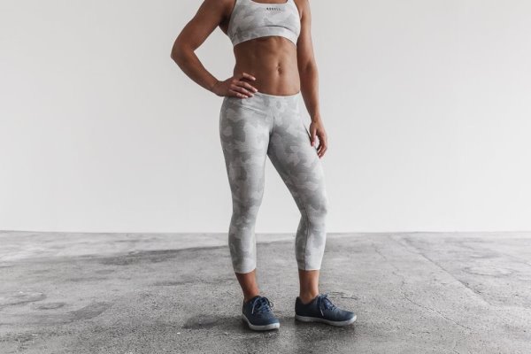 Collant Nobull Crop (Melange) Femme Camouflage | 04ZH9802B