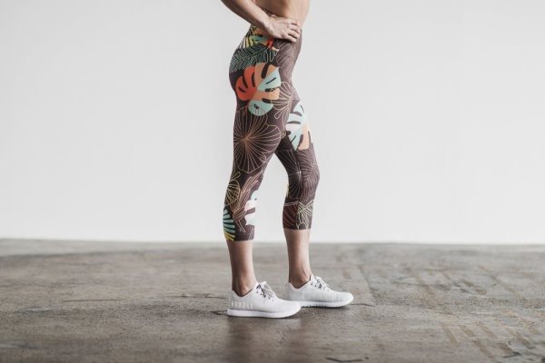 Collant Nobull High-rise Crop Femme Multicolore | ED8SHDKMU
