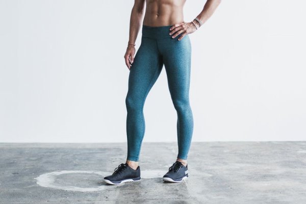 Collant Nobull Mid-rise Tight Femme Turquoise | T6LO4E5Y6