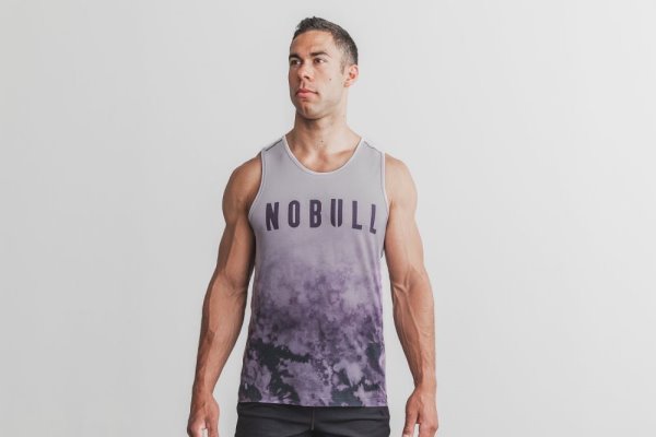 Debardeur Nobull Dip-dye Tank Homme Violette | OTBNVNAOF