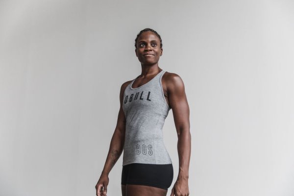 Debardeur Nobull Racerback Tank Femme Grise | HQW4S388W
