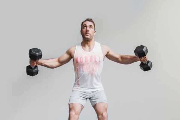 Debardeur Nobull Tank Homme Corail | 6IUVKGQ8A