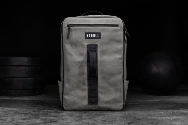 Sacs Nobull Waxed Tela Backpack Homme Grise | FG9C36K3P