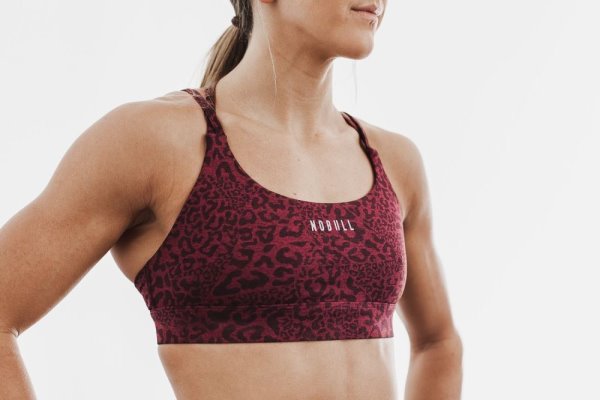 Soutien Gorge Sport Nobull Sports Bra Femme Leopard | 1BR048I59