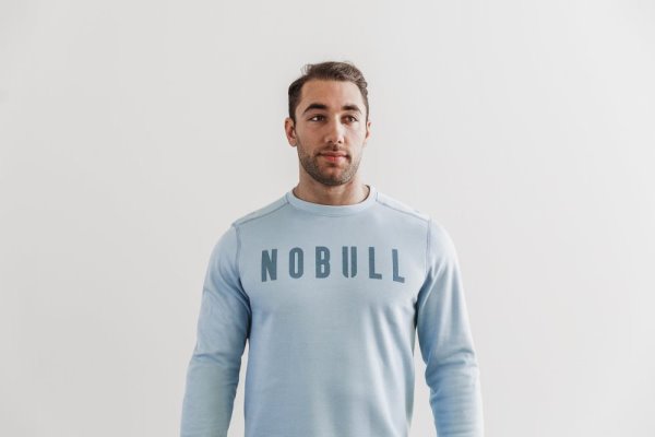 Sweats Nobull Crew Sweatshirt Homme Bleu | JLI2C387A