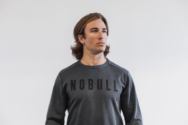 Sweats Nobull Crew Sweatshirt Homme Grise | Y339T40YP