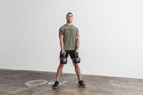 T Chemises Nobull Tee Homme Vert | U3GKSX548
