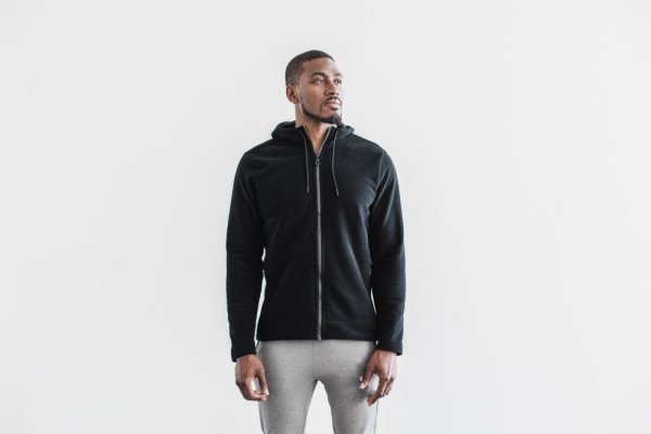 Vestes Nobull Arctic Zip-up Jacket Homme Noir | 26NKNJS2A