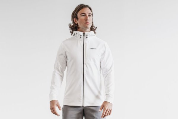 Vestes Nobull Softshell Jacket Homme Blanche | 8D3MDV3LB